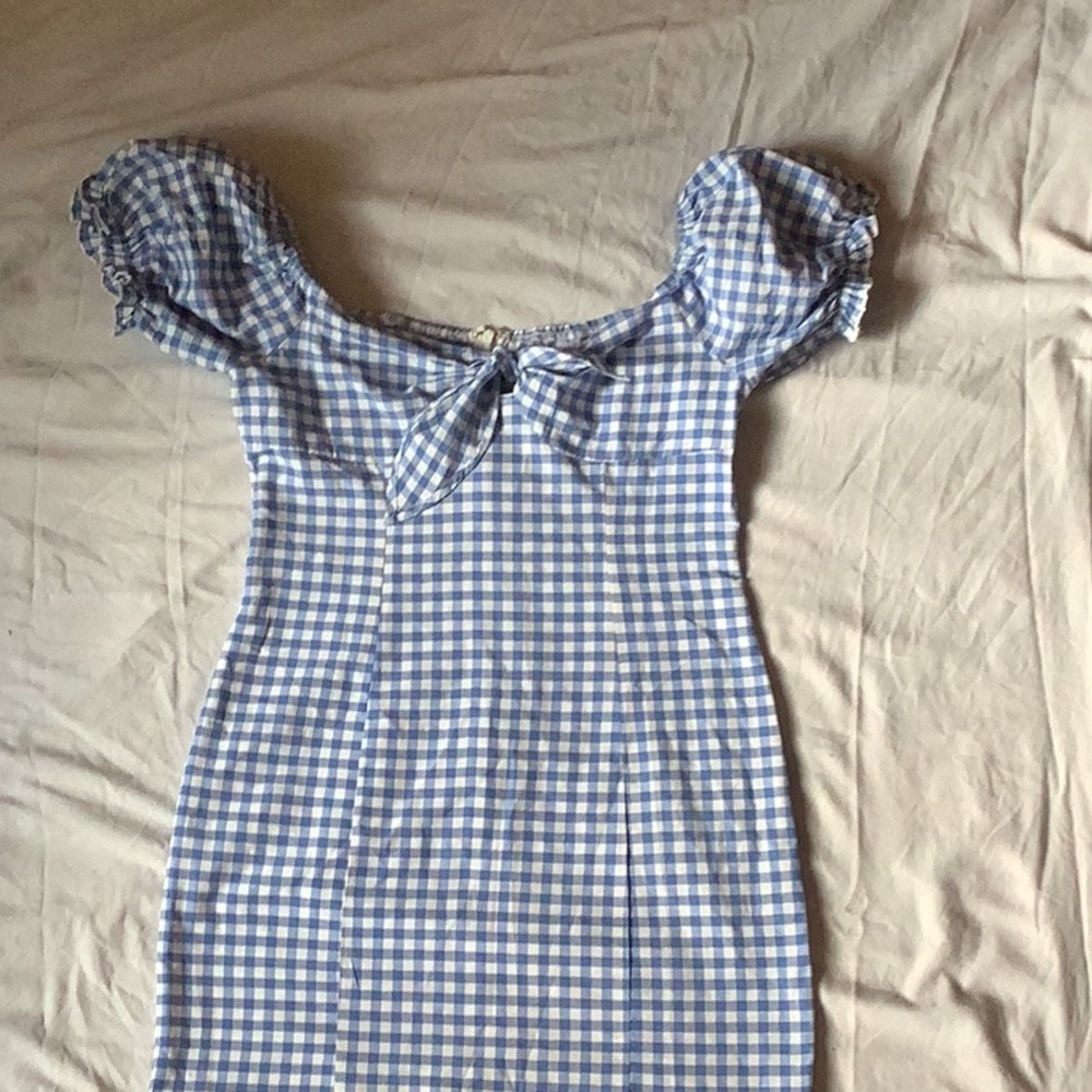 Shein blue and white checkered